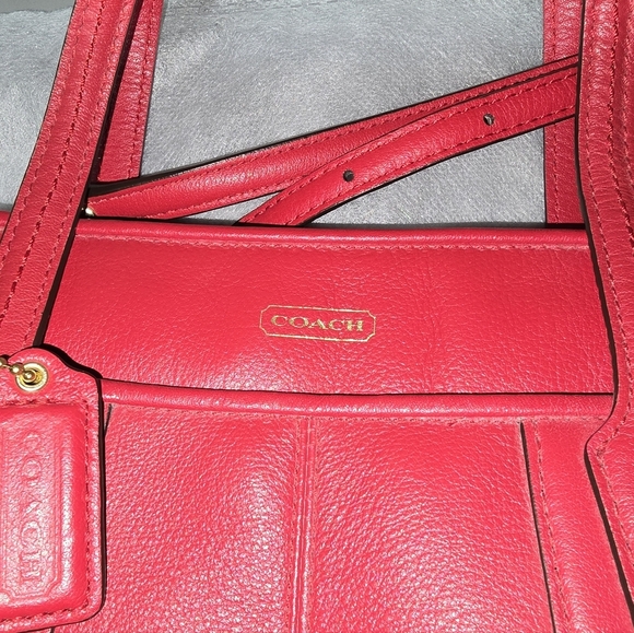 Coach Handbags - Coach Bette Mini Red Leather Shoulder Bag